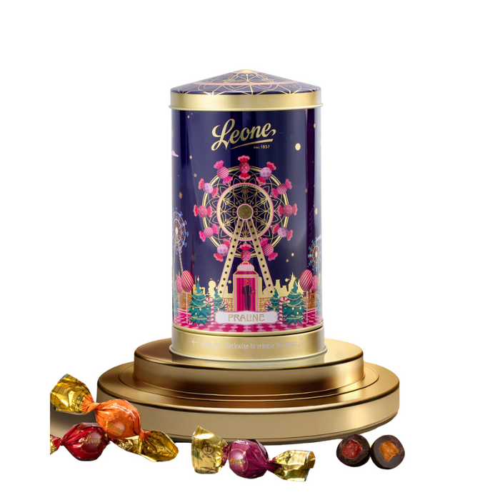 Latta Giostrina Carillon con Praline con cuore di gelatina