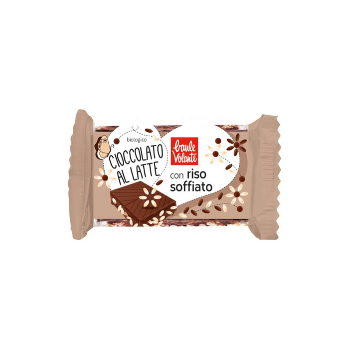Cioccolato al latte con riso soffiato integrale