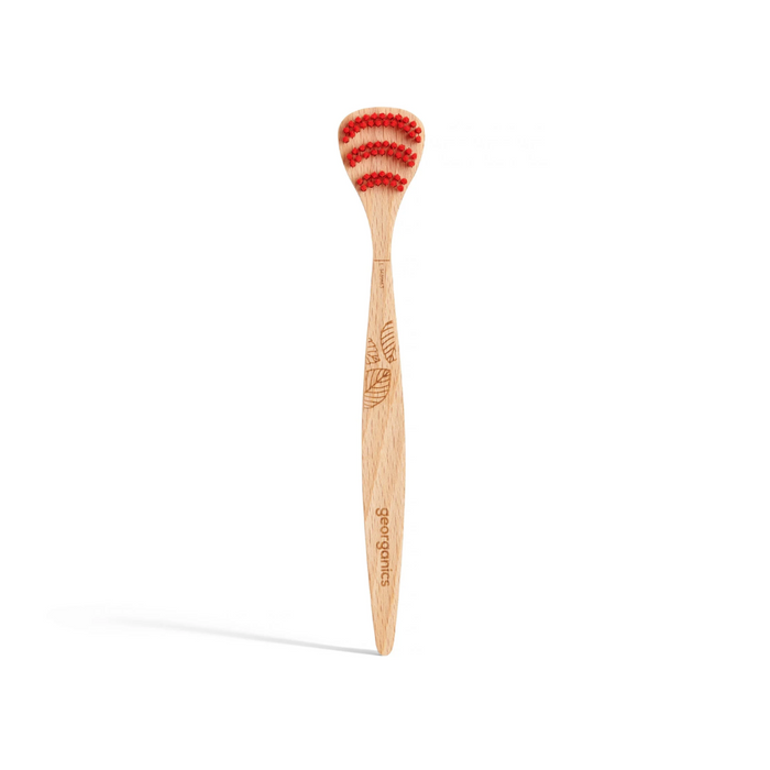 Spazzola Linguale in Legno di Faggio