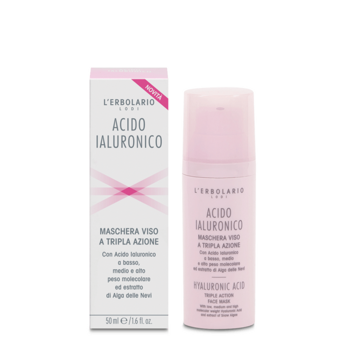 Maschera Viso a Tripla Azione Acido Ialuronico