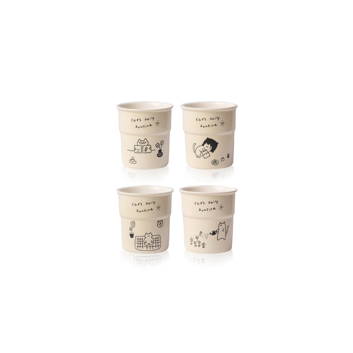 Set tazze Cat's daily routine | 4pz
