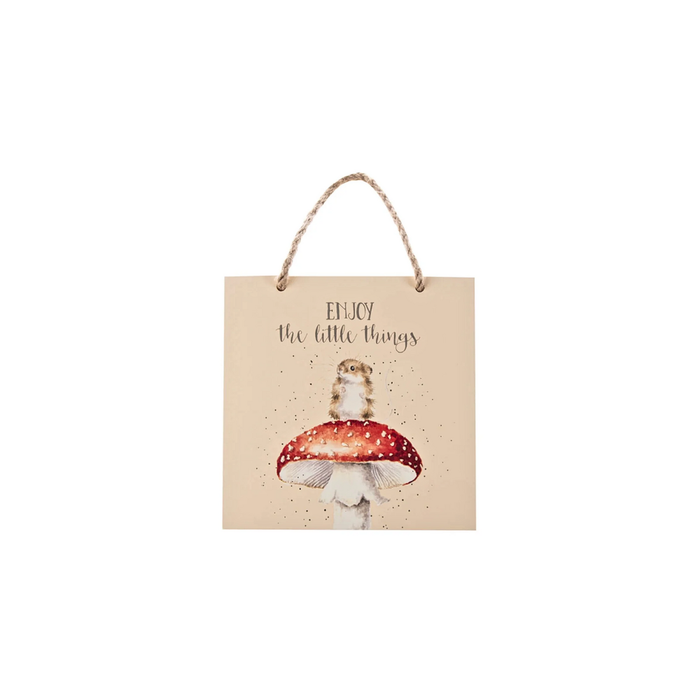 Targhetta in legno “Enjoy the Little Things” – Topino