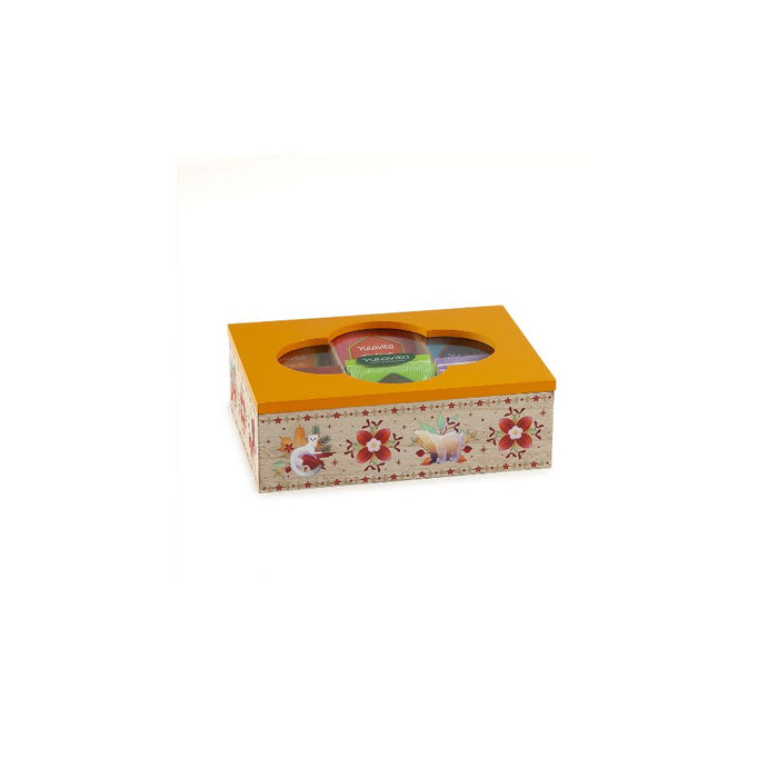 Cofanetti Legno Arancione 3/4/6 Scomparti