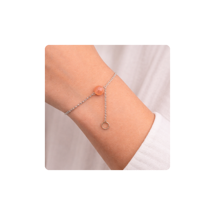 Bracciale Alchimia - Pietra di Luna Pesca