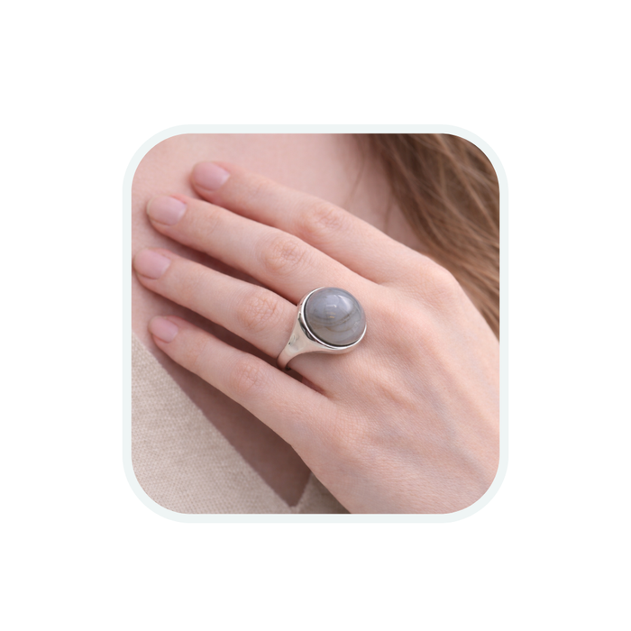 Anello Infinito 1814 - Agata Grigia