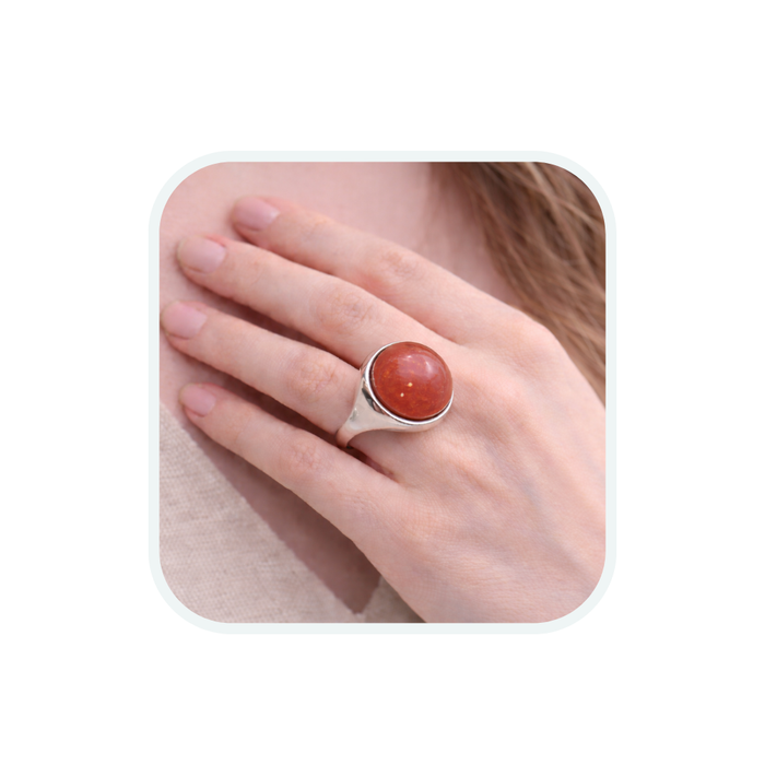 Anello Infinito 1814 - Avventurina Rossa