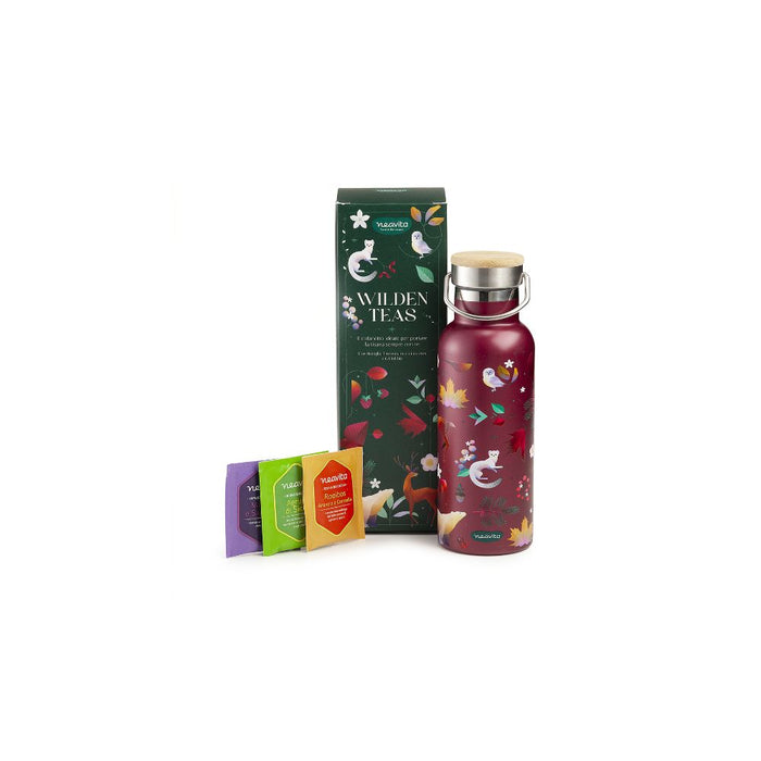 Cofanetto con Bottiglia Thermos 500 ml e 6 Filtri Bio - Wilden Teas