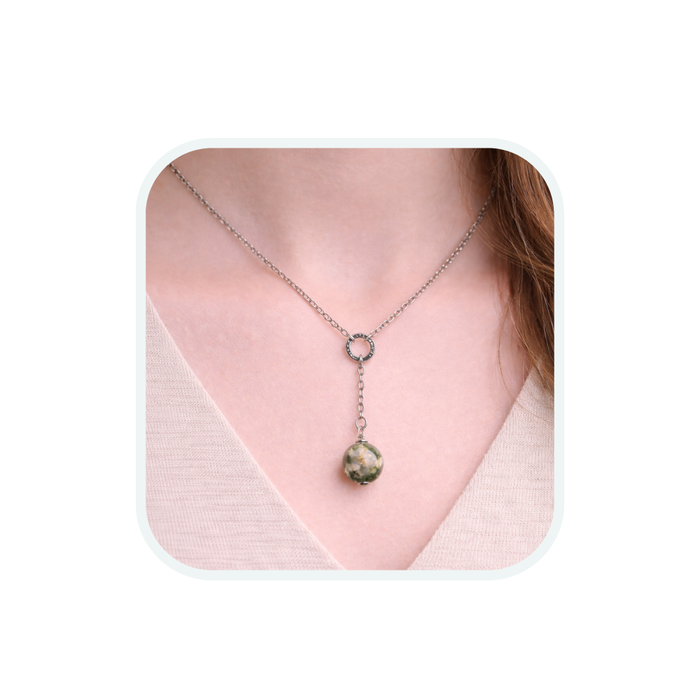 Collana Mini Zodiac + Diaspro Oceano
