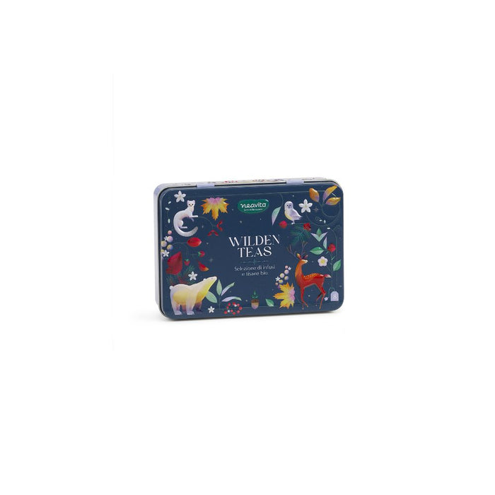 Cofanetto in Latta Blu con 8 Filtri Bio Assortiti - Wilden Teas