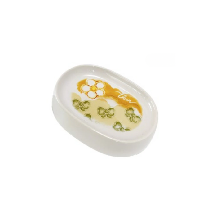 PIATTINO PORTA SAPONE MARGHERITE E FIOCCHI